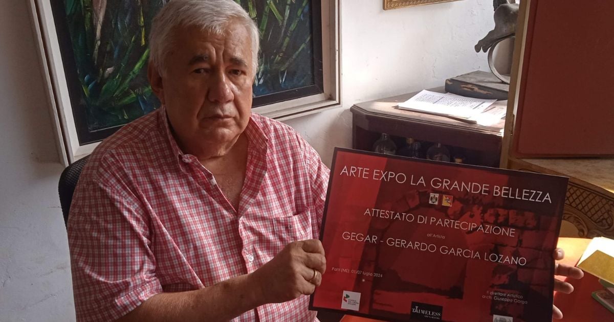 Gerardo García Lozano, pintor bugueño, en Expo La Grande Bellezza del 5° Festival de Cine Italiano