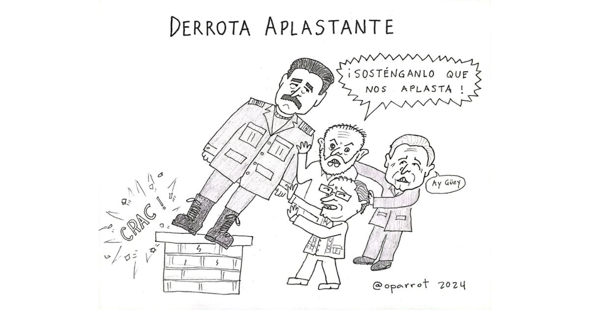 Caricatura: Derrota aplastante