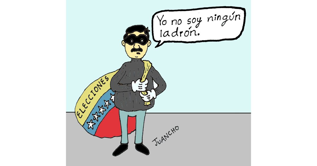 Caricatura: Maduro ladrón