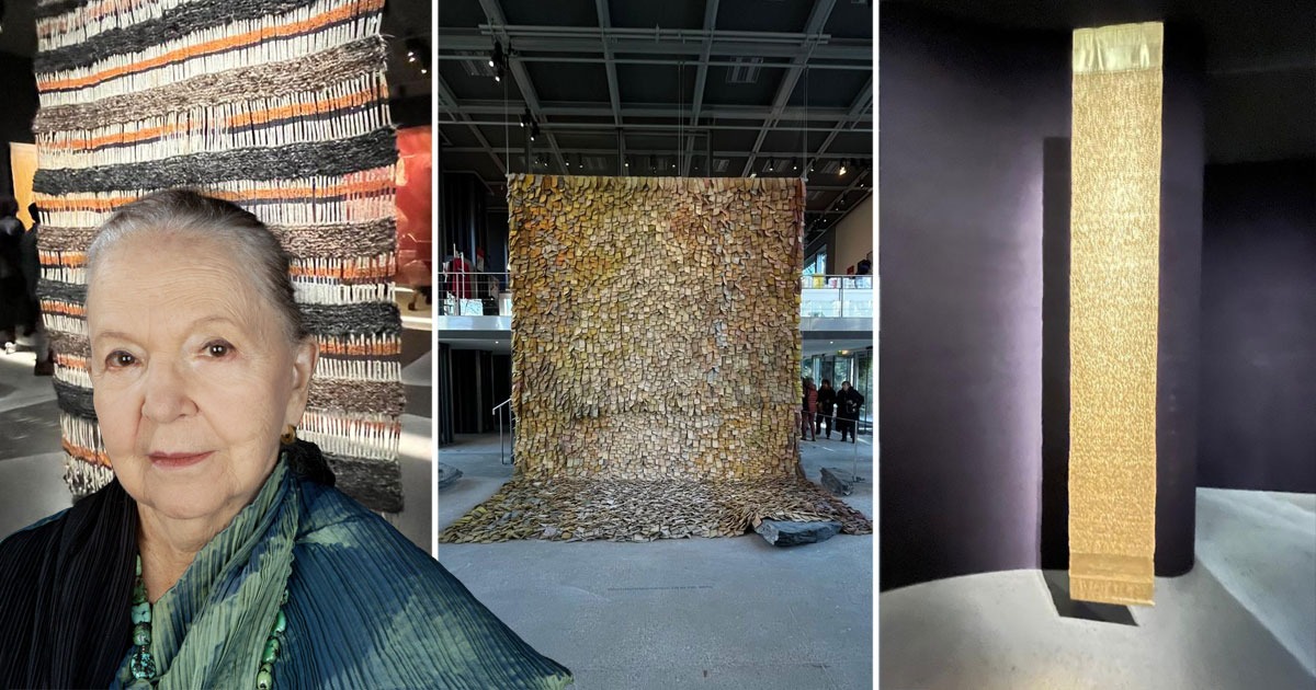 Los cotizados tejidos que la artista colombiana Olga Amaral expone en el templo del arte en París