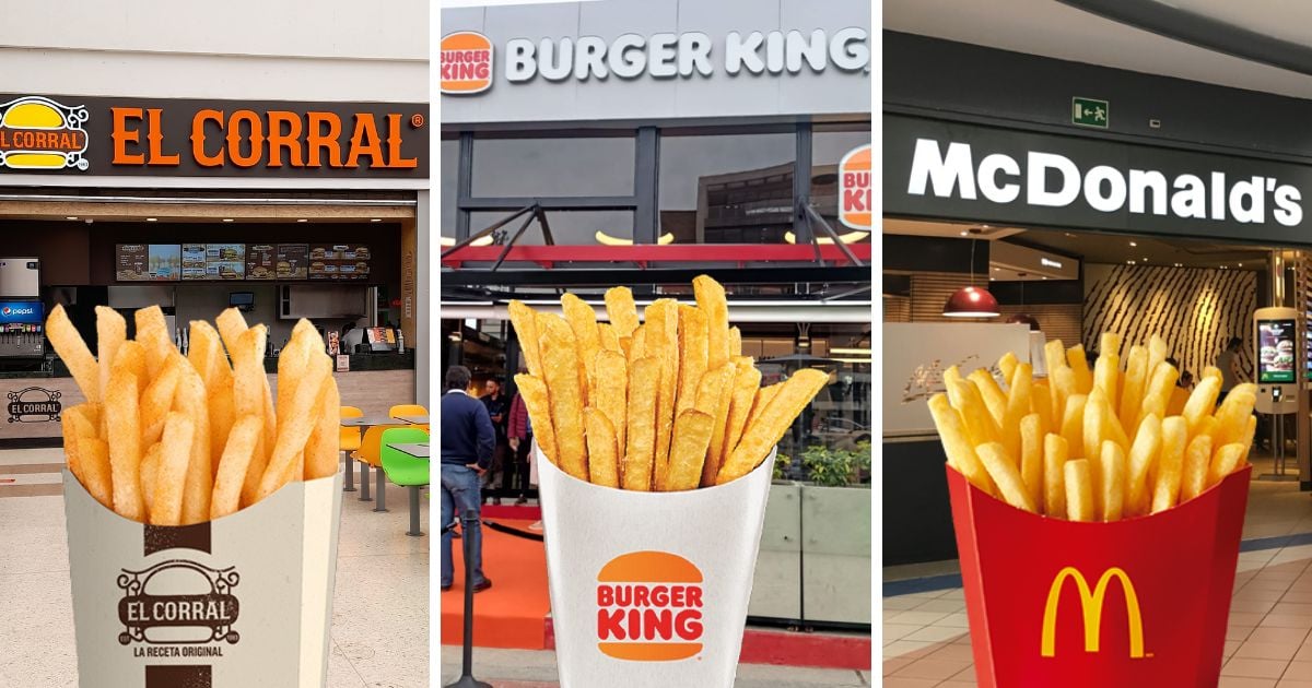 Cuáles son las mejores papas fritas entre las de McDonald's, Burger King y El Corral