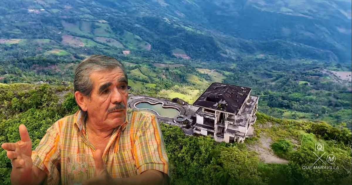 La mansión abandonada de Víctor Carranza que mandó a construir en la cima de una montaña