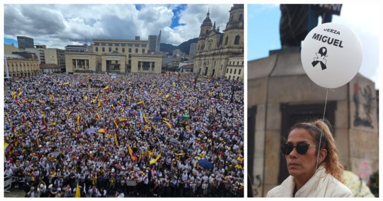  - Una marcha en silencio, sin consignas ni pancartas, así fue la gran manifestación en Bogotá