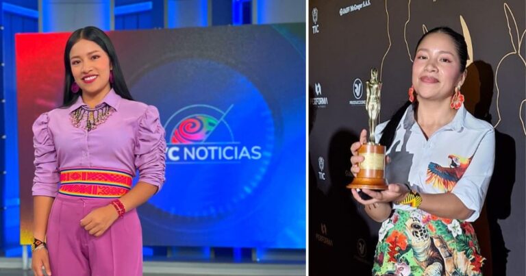 Sandra Chindoy - Una indígena del Putumayo se abre camino como presentadora de RTVC en la competencia de la TV