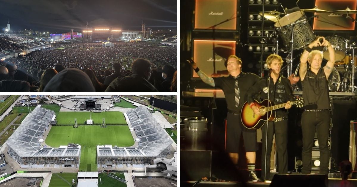 La noche en que Bogotá estrenó su nuevo templo de conciertos con Green Day bajo la lluvia