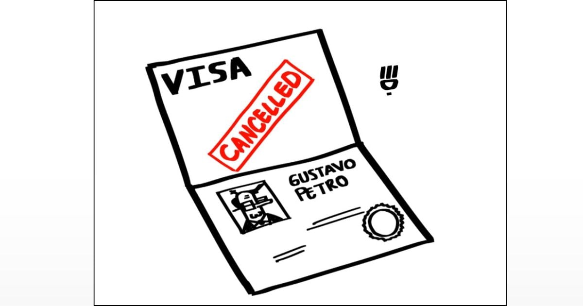 Caricatura: Sin visas no hay paraíso