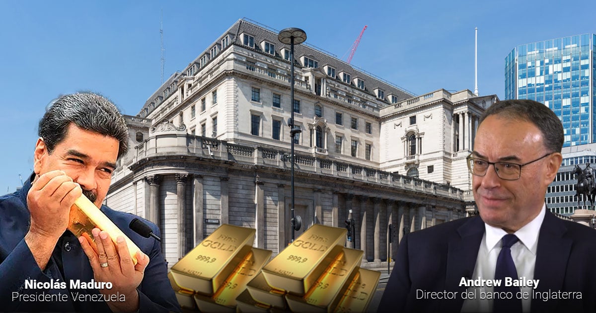 Las 31 toneladas de oro venezolano, valoradas en USD 2.000 millones, que los ingleses no le quieren devolver a Maduro