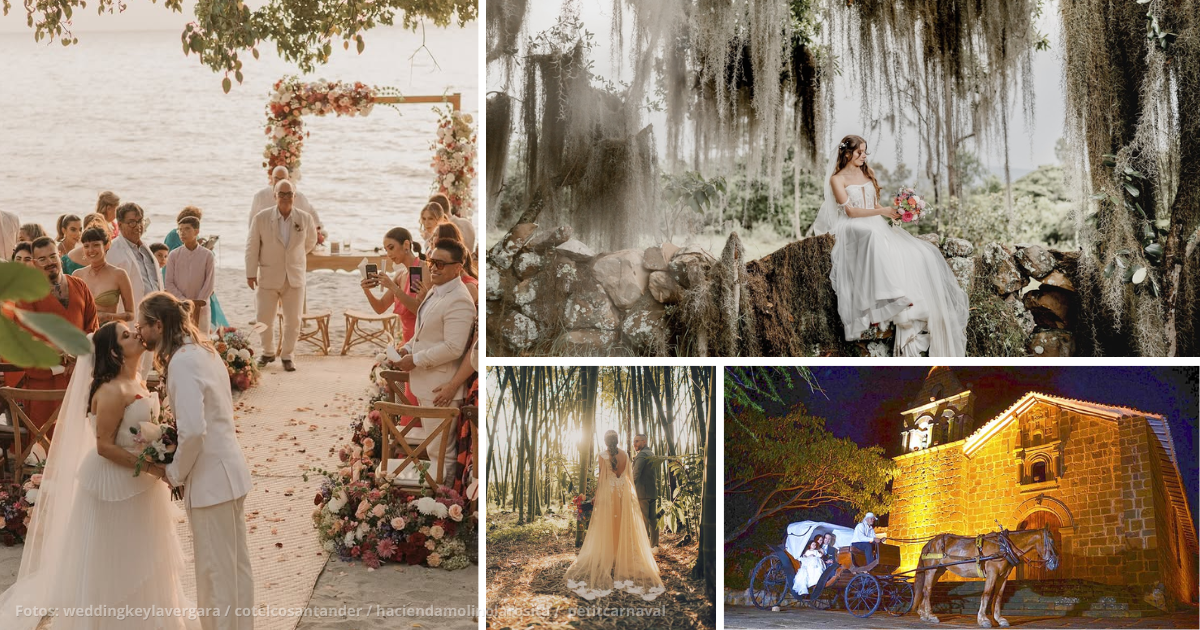 Los cinco destinos más románticos de Colombia para celebrar una boda inolvidable