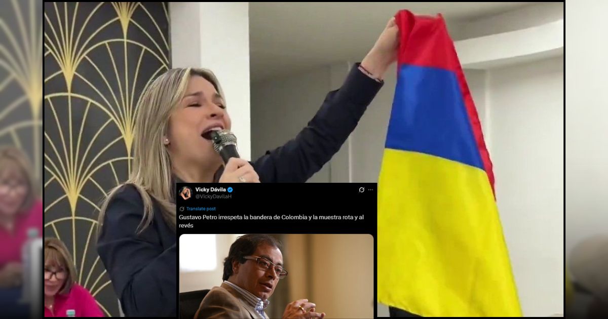 La hipocresía de Vicky Dávila ondeando la bandera al revés, como lo hizo Petro en el 2021