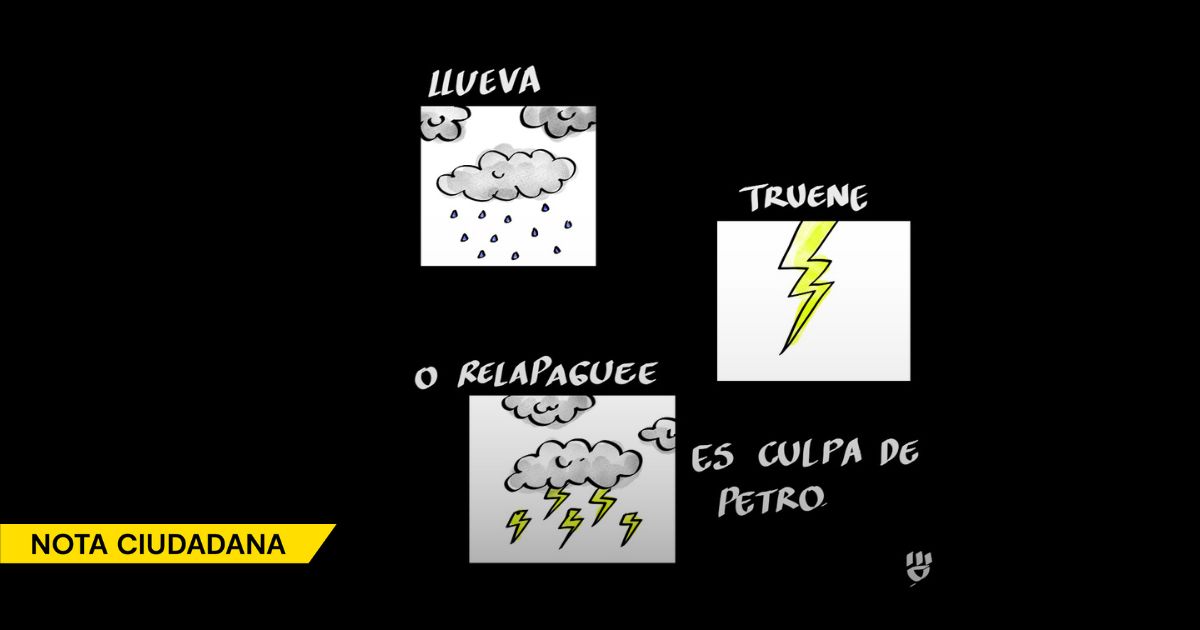 Caricatura: Todo es culpa de Petro