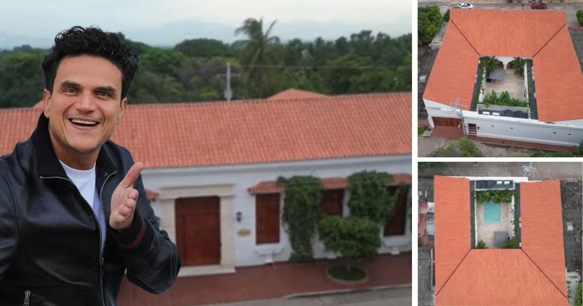 La mansión que Silvestre Dangond tiene la plaza de Urumita, su pueblo natal