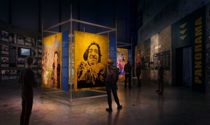  - El mega retrato de la embajadora de Colombia en Alemania que pagó el Estado y adorna la entrada embajada en Berlín