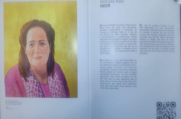  - El retrato de la embajadora de Colombia en Alemania pagado por el Estado, que colgó en su despacho en Berlín