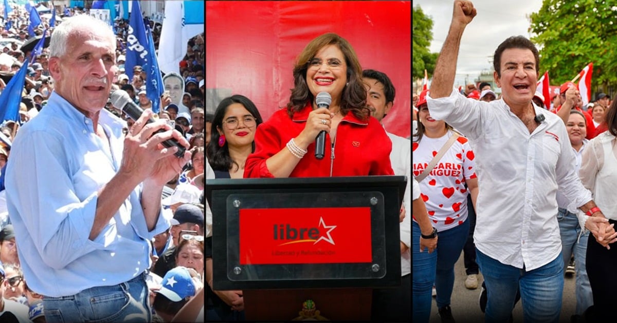 Quiénes son los tres candidatos opcionados que hoy se enfrentan por la presidencia de Honduras