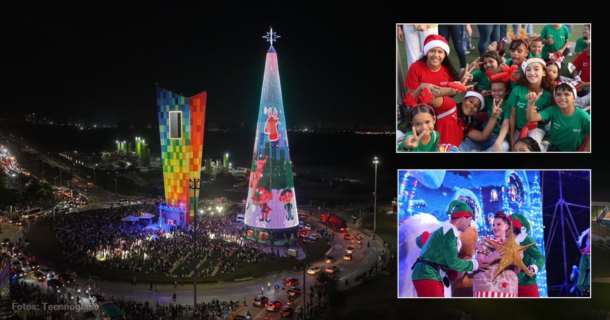 Qué hay detrás del árbol navideño más alto del país que ilumina a Barranquilla