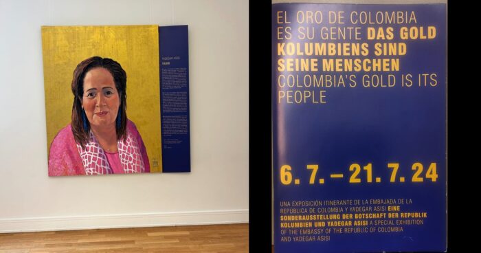  - El mega retrato de la embajadora de Colombia en Alemania que pagó el Estado y adorna la entrada embajada en Berlín