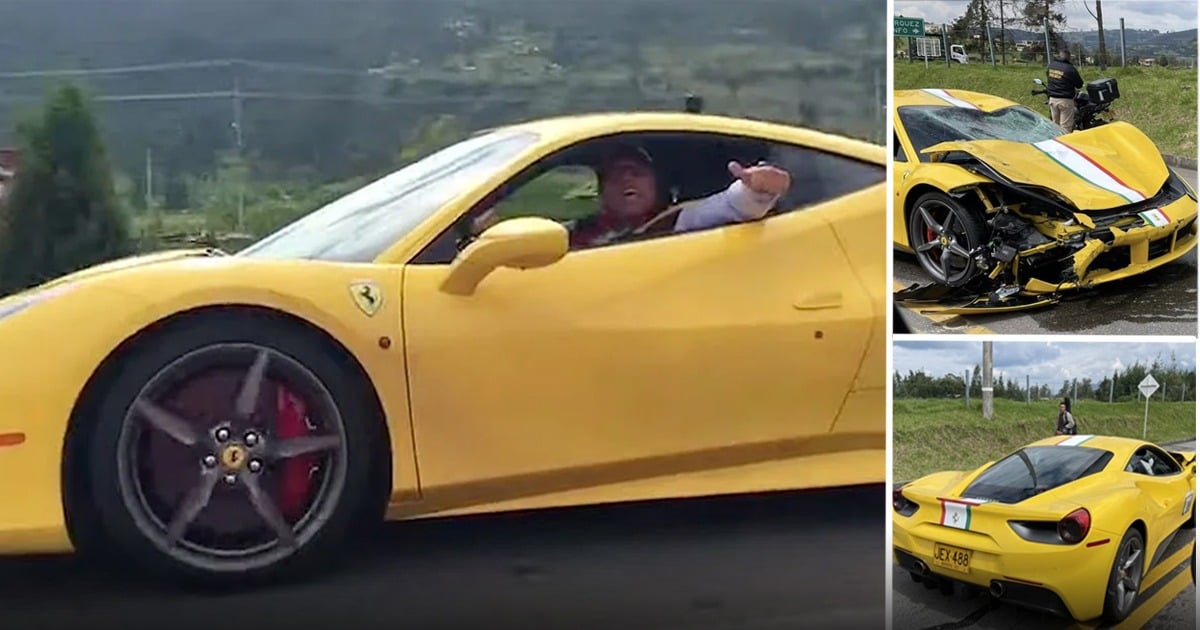 Él es el millonario dueño del ferrari amarillo accidentado en La Calera; tiene 8 más en su garaje