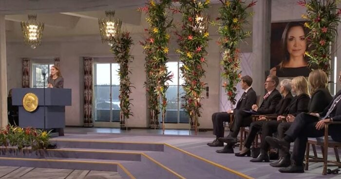 Quiénes fueron los invitados de María Corina a la ceremonia del Nobel de Paz - -- Las2orillas - Quiénes fueron los invitados de María Corina a la ceremonia del Nobel de Paz