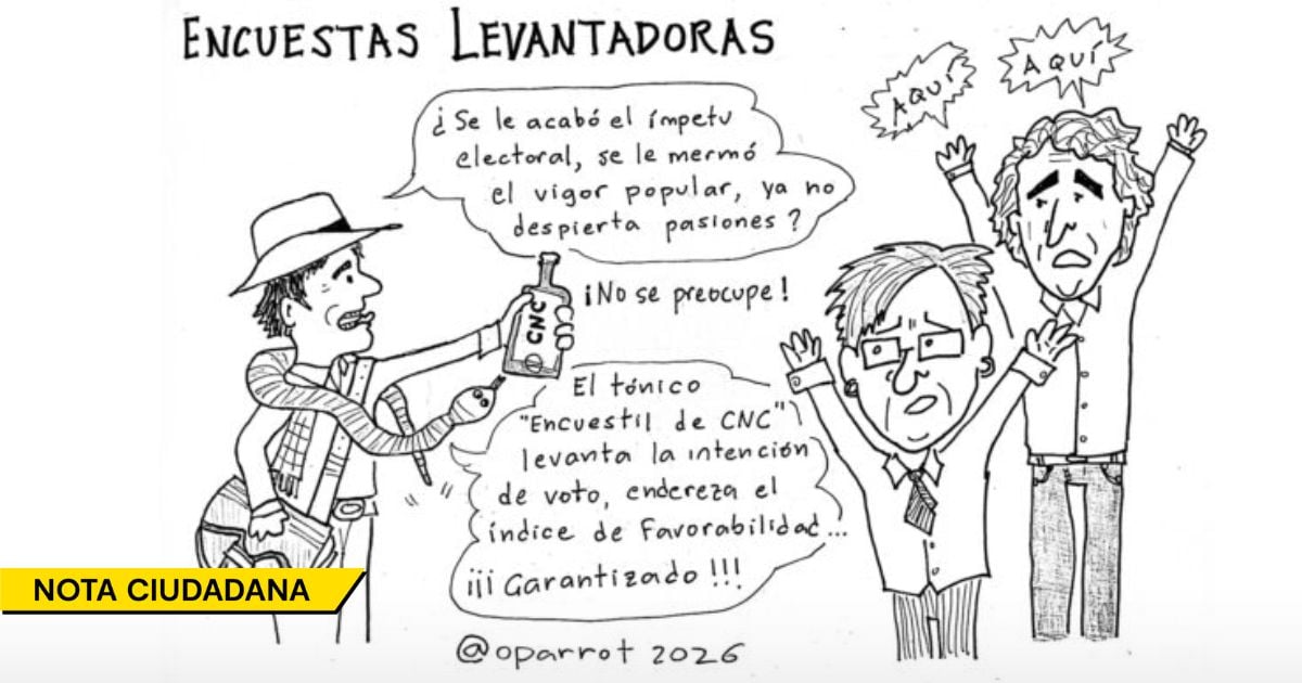Caricatura: Lo único que levanta la campaña de Fajardo y Claudia López son las encuestas que ellos mismos compran