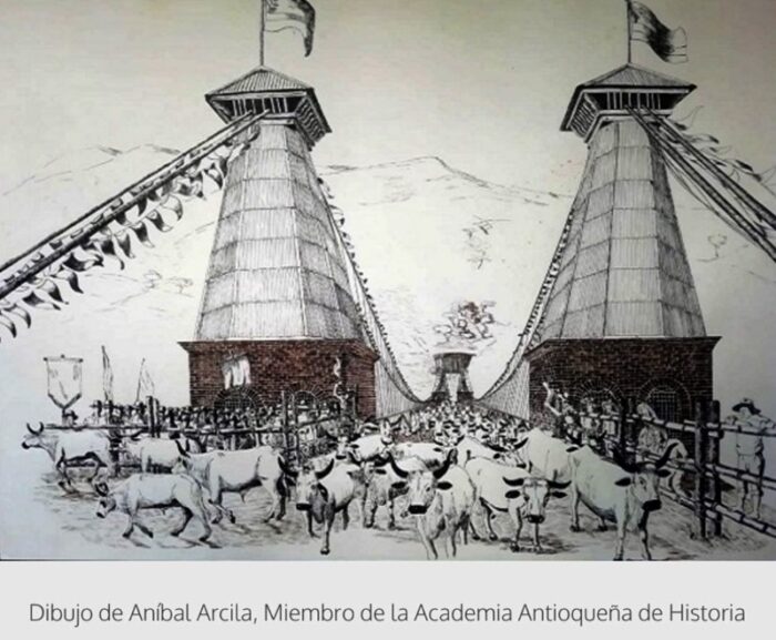 Reses cruzando el puente de occidente