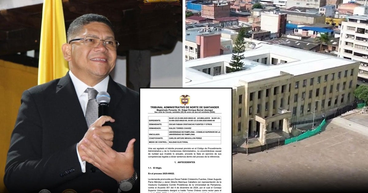 El triunfo del rector de Unipamplona, Ivaldo Torres: podrá quedarse en el cargo hasta 2028