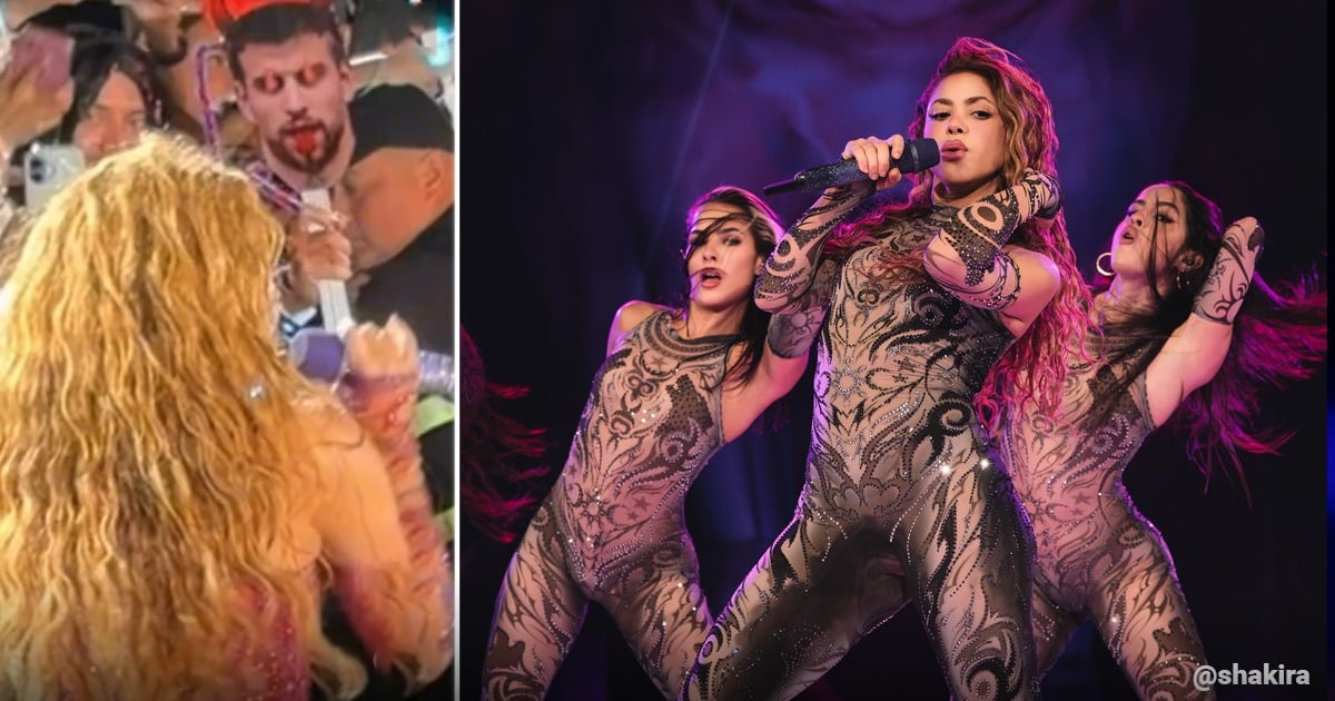 Shakira - Video | La cara de pánico que puso Shakira al ver el 'rostro' de Piqué en uno de sus conciertos en El Salvador