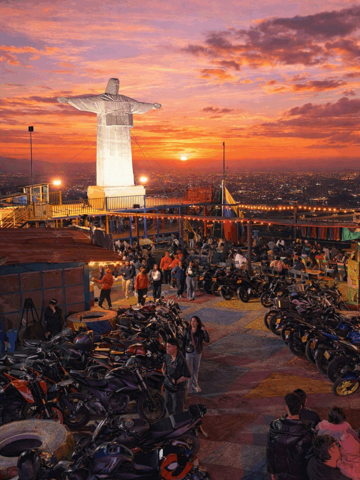 El impresionante mirador de Bogotá que estrenó su propio Cristo ...