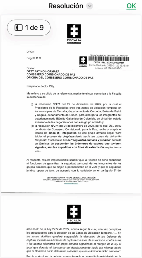  - La persecución a Chiquito Malo, primer choque entre Mindefensa y el Comisionado de Paz tras la reunión con Trump