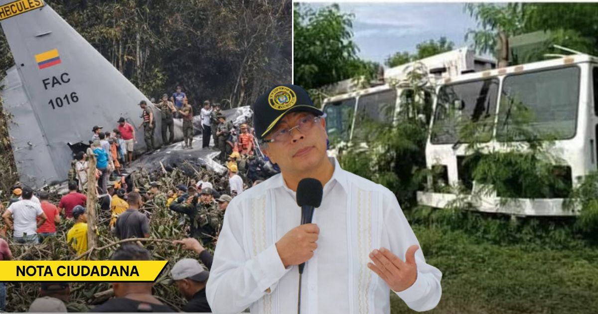  - El mismo descuido que dejó a Bogotá inundada de basura en la alcaldía Petro, dejó un Hércules estrellado en Putumayo