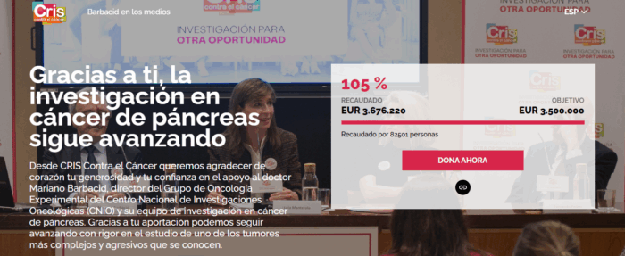 Un científico español que avanza en la cura del cáncer de páncreas recogió así 3,5 millones de euros para investigación - -- Las2orillas.co: Historias, voces y noticias de Colombia Un científico español que avanza en la cura del cáncer de páncreas recogió así 3,5 millones de euros para investigación