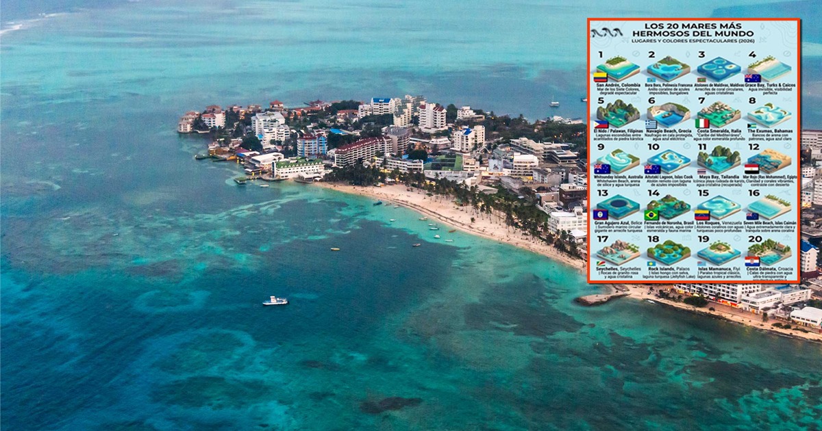  - San Andrés y su mar de los siete colores fue escogido este año como el más bonito del mundo