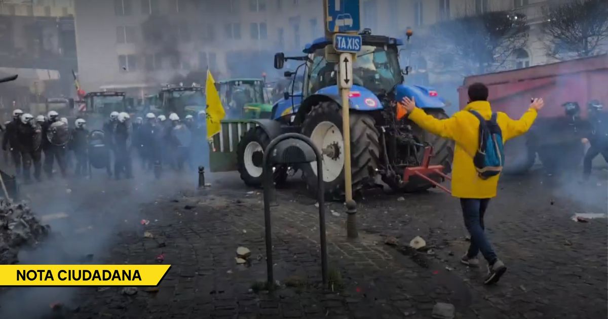  - Los campesinos europeos se cansaron de las reglas que les impone la ONU y salieron a protestar con sus tractores