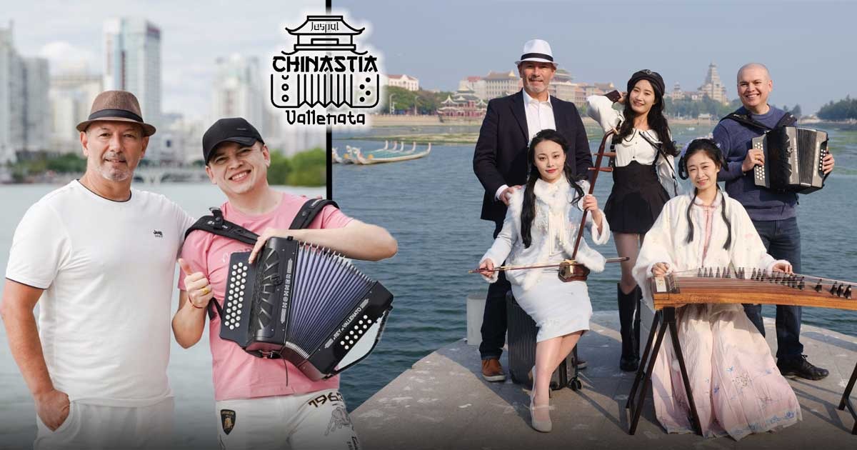 Un pastuso y un opita se unieron para crear un grupo de vallenato en China y ya la están rompiendo en redes - El grupo de vallenato creado por un pastuso, un opita y tres mujeres chinas que es un éxito en Asia