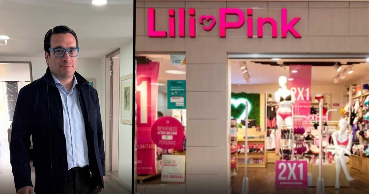 Man in a blue shirt and dark blazer stands in an office hallway; a Lili Pink lingerie store is visible to the right. - El penalista que también defiende al prófugo Carlos Ramón González buscará salvar a Lili Pink