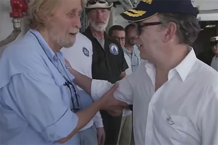 Roger Dooley y Juan Manuel Santos