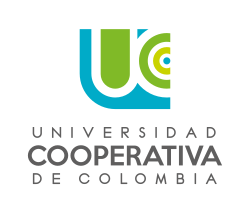 Logo of Universidad Cooperativa de Colombia featuring a teal and green stylized 'U' with a circular motif at right, above the grey text. - ¿Quiénes están detrás de la Universidad Cooperativa, la institución que más gradúa abogados en Colombia?