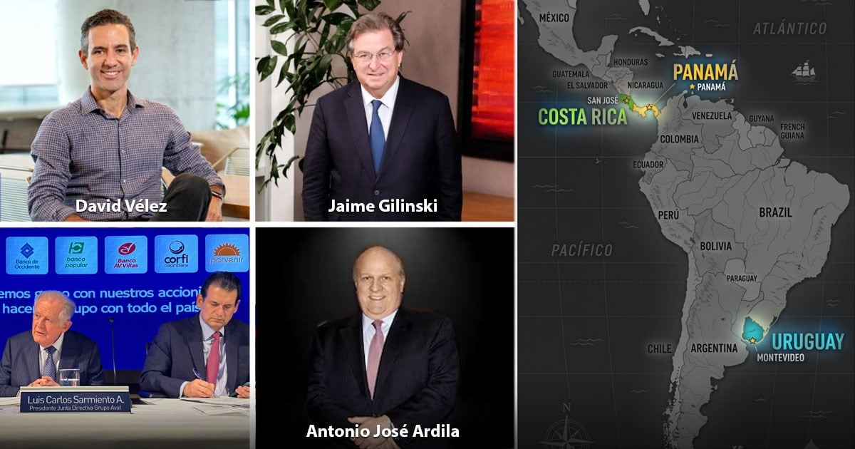  - Dónde invierten su dinero fuera de Colombia Gilinski, Sarmiento, los Ardila, y David Vélez