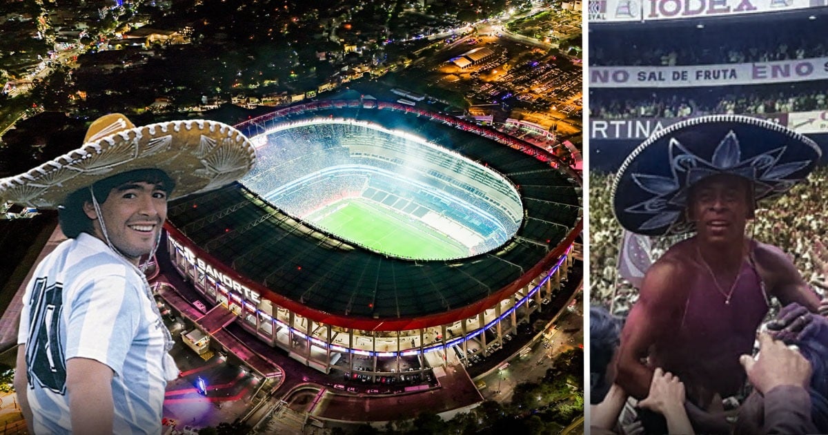 Pelé y Maradona en el Estadio Azteca - La magia del Azteca, el estadio que recibirá el partido inaugural del Mundial y que ya vio campeones a Pelé y Maradona