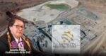 El oscuro rastro de .600 millones en una empresa de oro manejada por la SAE en el gobierno Petro Portrait of Amelia Pérez, ex-directora de la SAE, with a mining facility and the Climepecol logo in the background. - El oscuro rastro de .600 millones en una empresa de oro manejada por la SAE en el gobierno Petro