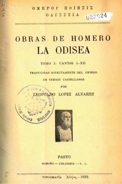  - El pastuso que tradujo a Homero casi un siglo antes del fenómeno mundial de la película La Odisea