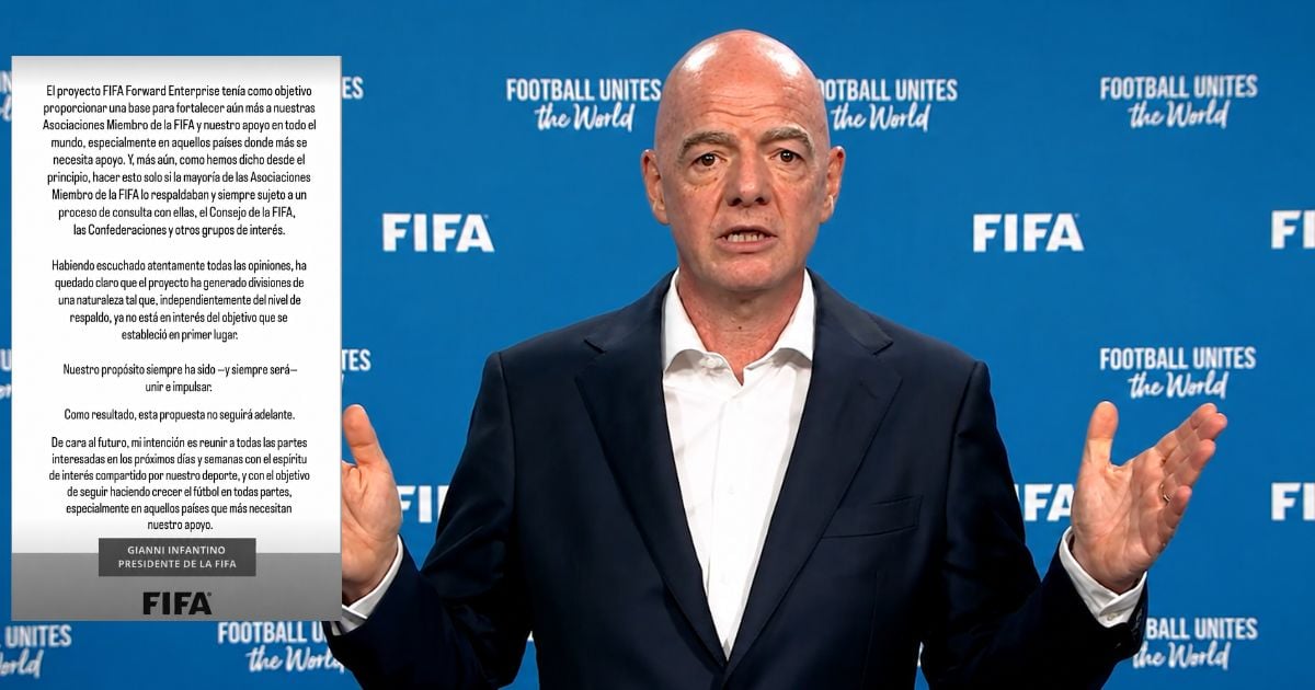  - Gianni Infantino retira su plan para abrir los Mundiales a la inversión privada tras fuerte rechazo de las federaciones