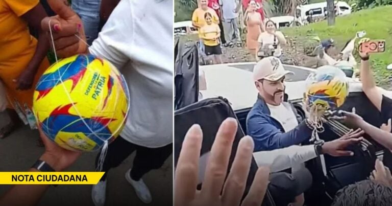  - El balón con propaganda política de De la Espriella empañó la ayuda a los damnificados