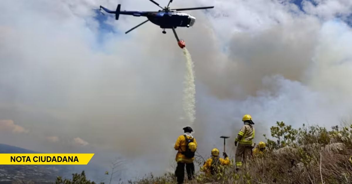  - Entre las cenizas y la furia del fuego, así luchan los bomberos por salvar las montañas de Villa de Leyva