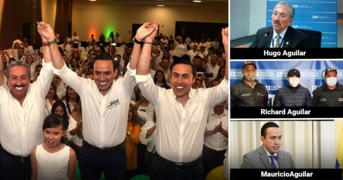 Las2orillas.co: Historias, voces y noticias de Colombia Three men in white shirts raise their arms in victory at a crowded rally, with a young girl in front and supporters behind them behind. Subtext: celebratory campaign moment. - Las2orillas.co: Historias, voces y noticias de Colombia