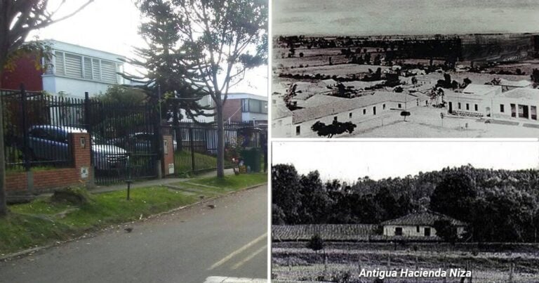 Las2orillas.co: Historias, voces y noticias de Colombia Collage: left shows a street with a gated house and trees; top-right an old black-and-white aerial view of a neighborhood; bottom-right a black-and-white rural scene labeled Antigua Hacienda Niza. - Las2orillas.co: Historias, voces y noticias de Colombia