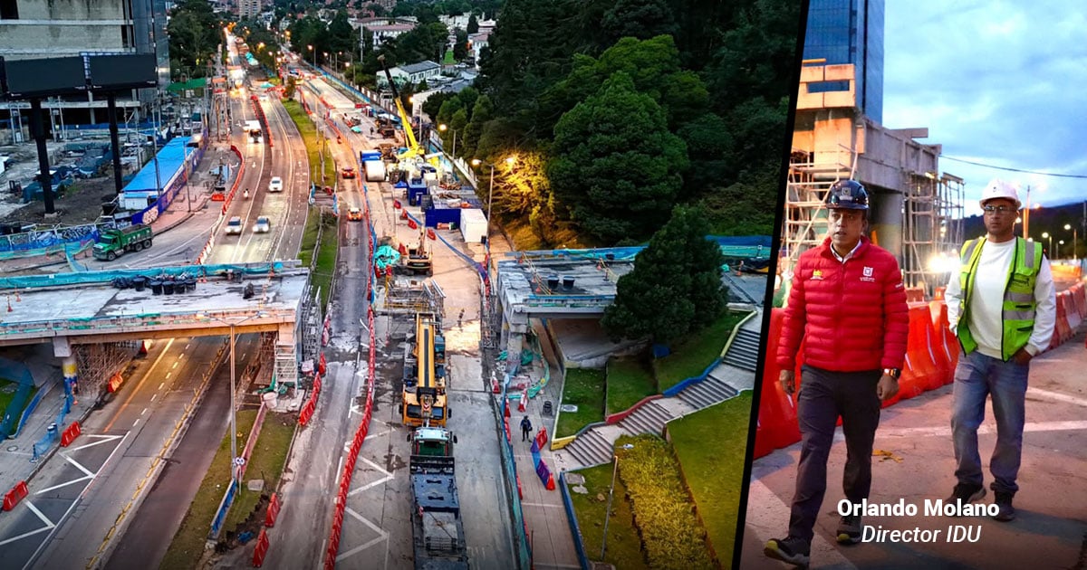  - Así se ve la calle 100 con carrera Séptima sin el puente vehicular que desmontó el IDU