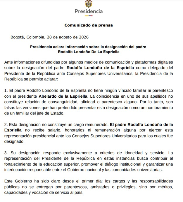 Así fue la silenciosa salida del cura Rodolfo Londoño como representante de 'El Tigre' en 5 universidades públicas - Así fue la silenciosa salida del cura Rodolfo Londoño como representante de 'El Tigre' en 5 universidades públicas