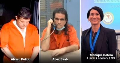 Las2orillas.co: Historias, voces y noticias de Colombia Three-panel collage of people in orange prison jumpsuits: left looking down, middle on a phone in a cell, right woman in a blazer with a blue lanyard. - Las2orillas.co: Historias, voces y noticias de Colombia